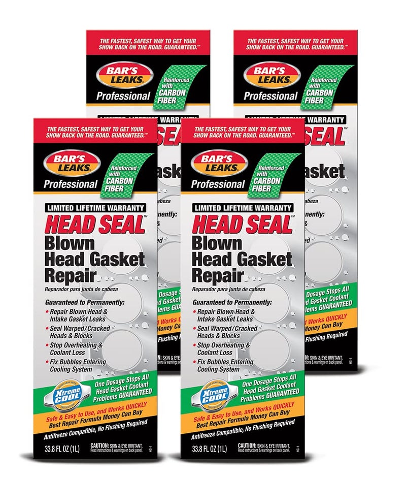 Bar's Leaks Bar's Leak HG-1-4PK HEAD SEAL Blown Head Gasket Repair - 33.8 oz, (Pack of 4) - Image 1